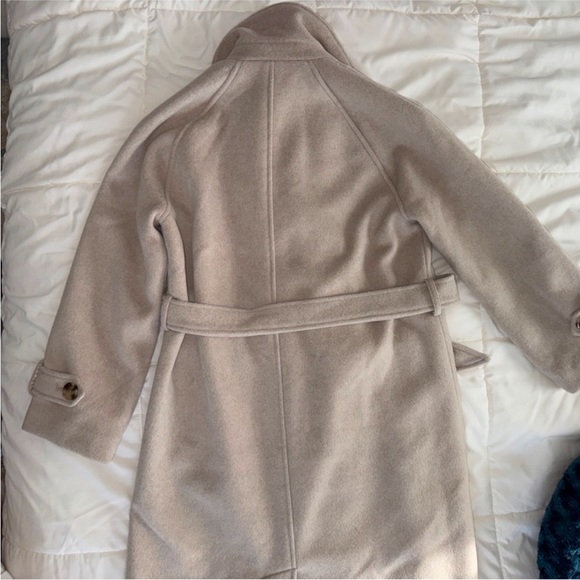 Abercrombie & Fitch Trench Coat Long Coat Tan - Picture 6 of 11